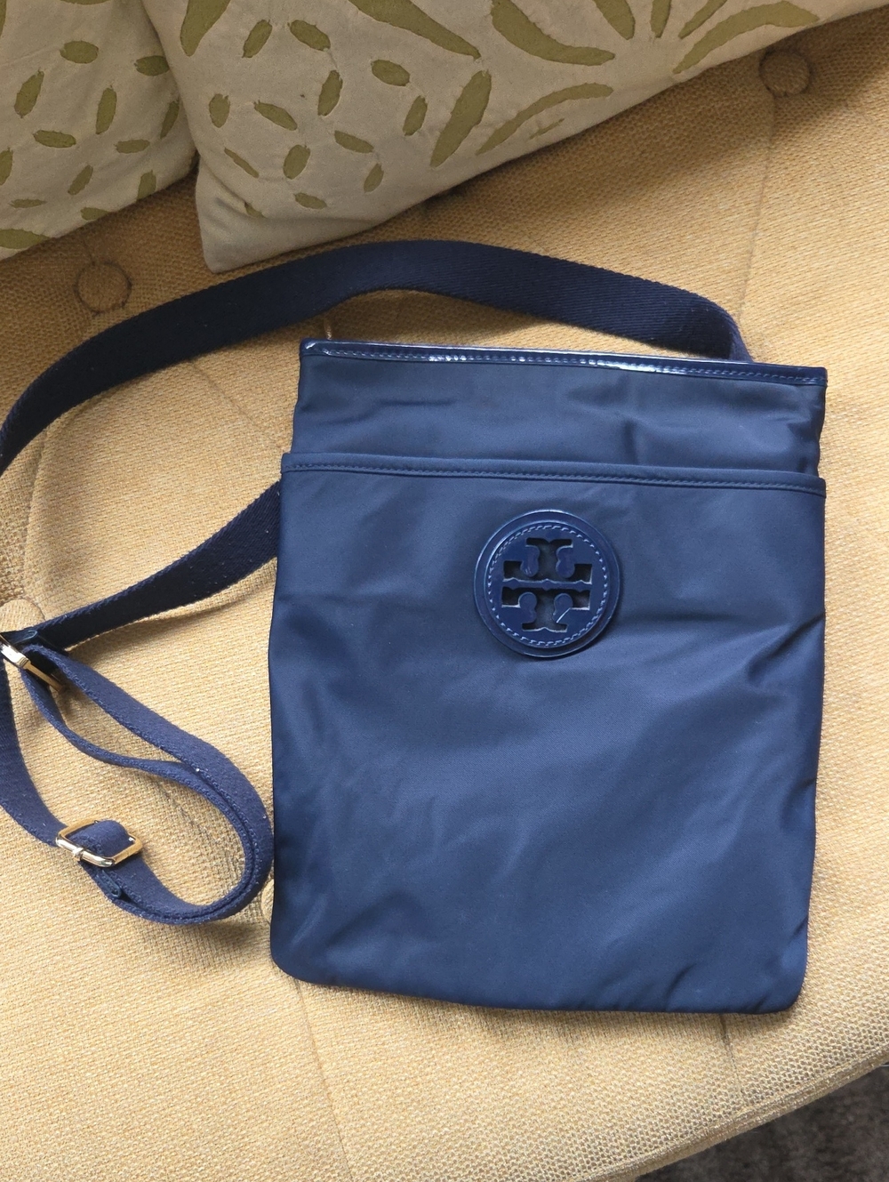 Tory Burch Nylon Cross Body Bag Navy Blue